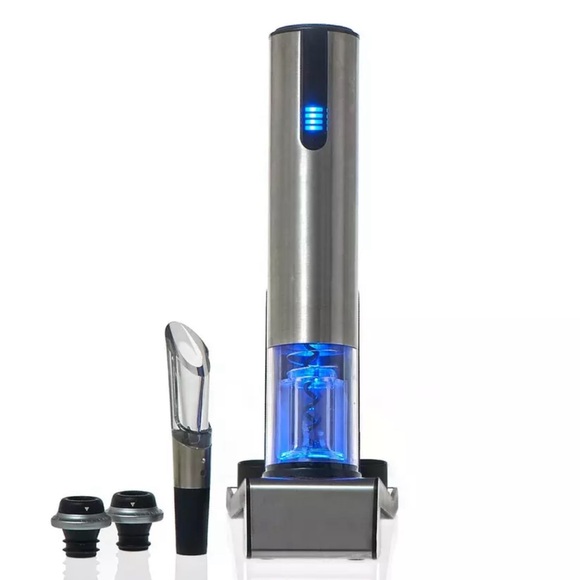 Wine Enthusiast Electric Blue 1 All-In-One Wine Opener and Preserver - Picture 7 of 9